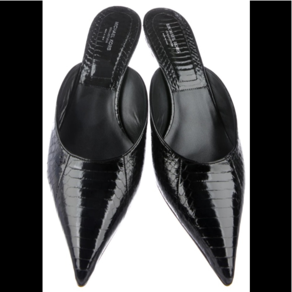 Michael Kors Designer Snakeskin Mules